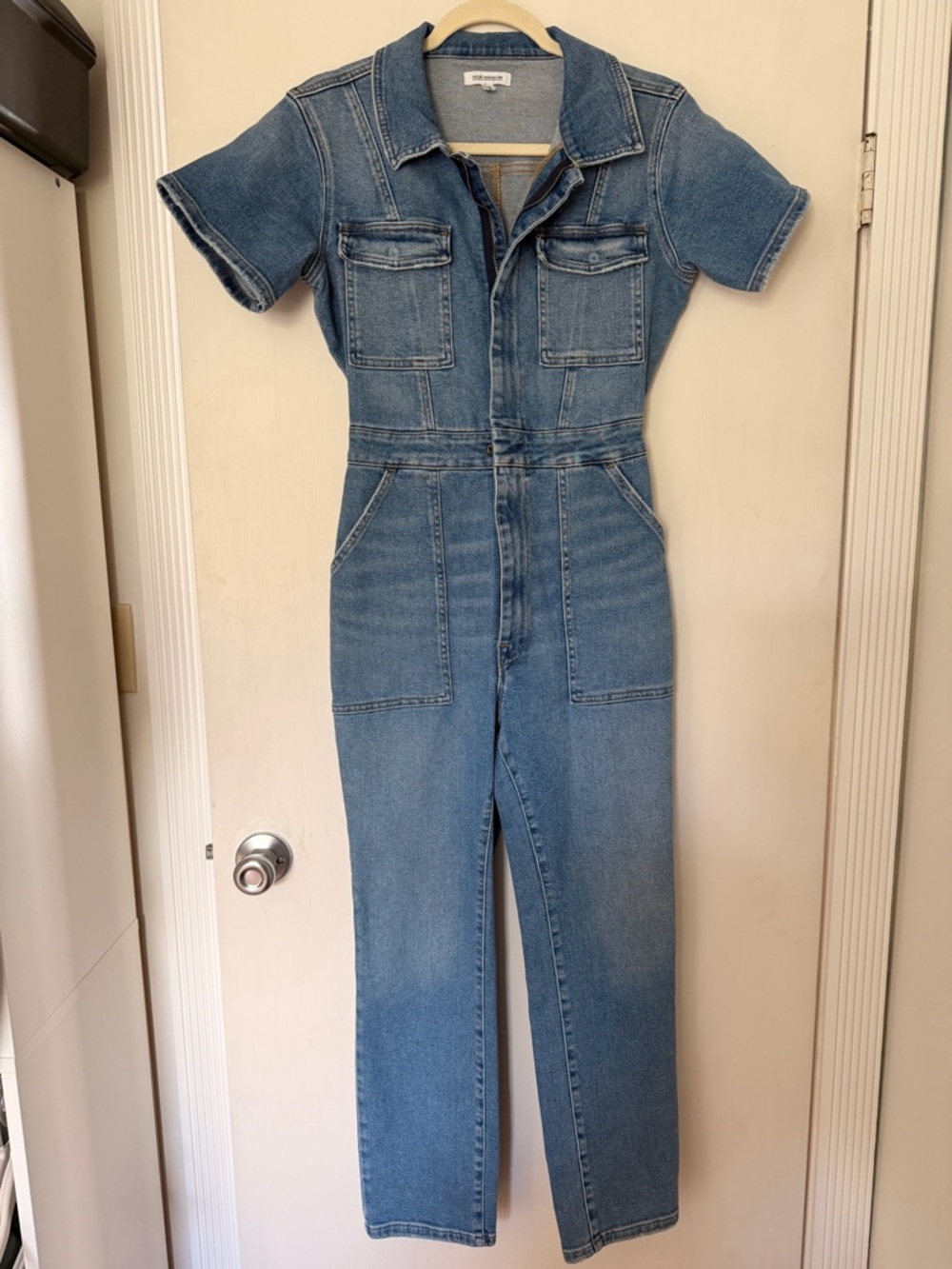 Good American denim jumpsuit